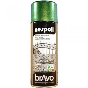 Pintura en Spray Profesional Efecto Metalizado Verde 400 ml Nespoli