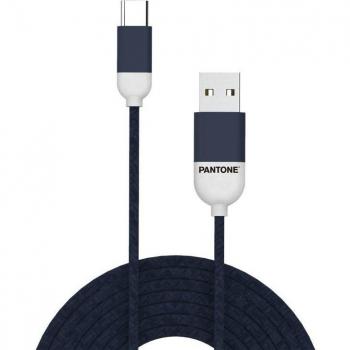 Celly Pantone USB-A a USB-C Cable, 2.4A, 1m, Azul Marino