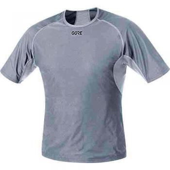 GORE WEAR Men M WINDSTOPPER Base Layer Shirt light grey/white Small 100024