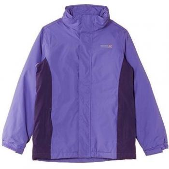 Regatta Obstacle II - Chubasquero para niña, color morado, talla UK: Talla 5-6