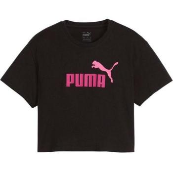 Camiseta Puma Logo Cropped negro infantil