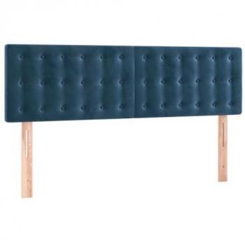 Cabecero con LED de terciopelo marrón oscuro 144x5x78/88 cm
