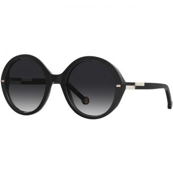 Carolina Herrera Black Female Sunglasses with Original Case, Size: 56 MM; Carolina Herrera Multicolor Female Sunglasses, Size: 55 MM Black White/Grey Shaded