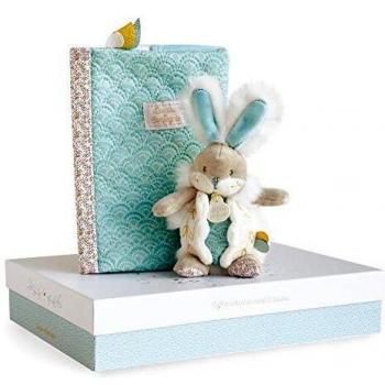 Cofre Doudou y Protector de Carnet de Salud con Conejito Amande