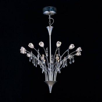 Lámpara colgante Bouquet 18 Bulbos cromo pulido / cristal, Diyas - Inspired Bouquet Colgante 18 luces G4 Cromo pulido/Cristal, no compatible con led/cfl