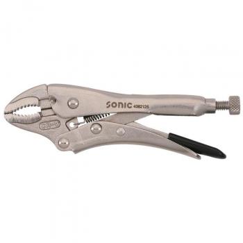 Pinza de sujeción ajustable SONIC 4382125 con pico semi-redondo de 125 mm