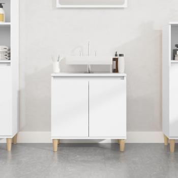 Gabinete blanco fregadero 58x33x60 cm madera contrachapada