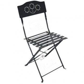 Silla de jardín gris 38 x 45 x 80 cm silla plegable