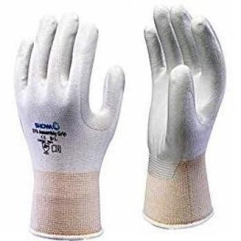 SHOWA 370, Revestimiento de Nitrilo, Uso general, Blanco/gris, 10/XXL