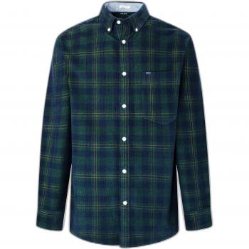 Pepe Jeans Cale Camisa de Pana para Hombre Regular Fit Verde 100% Algodón