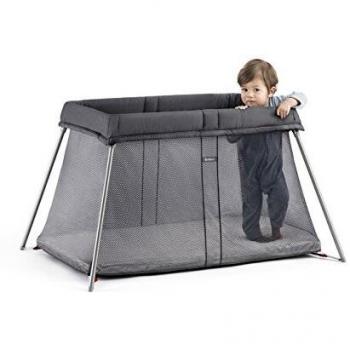 BabyBjörn Cuna De Viaje Easy Go con bolsa de transporte - Cuna de viaje plegable, color antracita