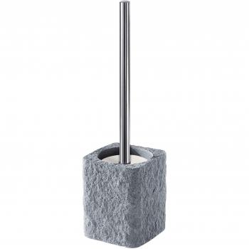 Gedy AR330800300 Escobillero WC, Gris, 10.5x10.5x40 cm