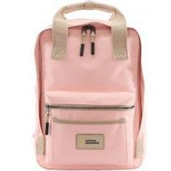 Mochila National Geographic Legend Rosa con Compartimento para Tablet y PC 13, Capacidad 14L, Medidas 27x13x38 cm, Bolsillo Frontal, Asa Superior y Cierre de Cremallera
