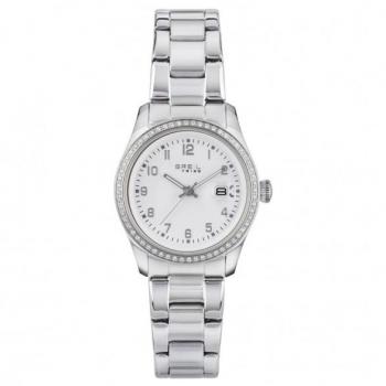 Reloj Mujer Breil EW0600 - Diámetro de 30 mm, diseño elegante, correa de acero inoxidable, resistencia al agua hasta 30 metros, esfera plateada con detalles en oro rosa