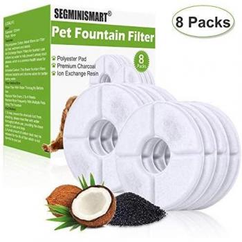 SeGMINISMART - Filtros para fuente de agua para gato, filtro de agua, fuente de agua, filtro de agua, filtro de repuesto, fuente de agua para gato, filtro de agua, lote de 8