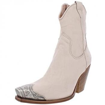 Brayden Bone Leather Western Cowboy Boots for Women, Size EU 39