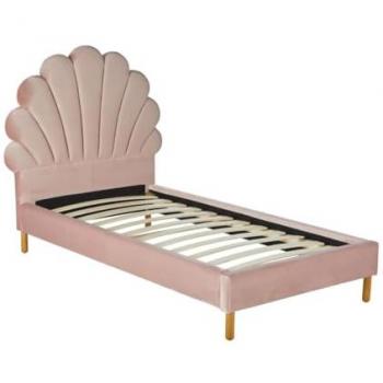 Cama infantil 90x190 cm Terciopelo Rosa MOANA