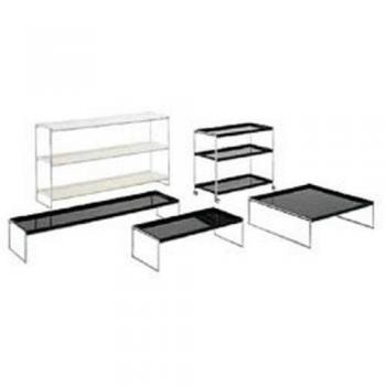Kartell trays repisas acero negro 140x253x9 cm