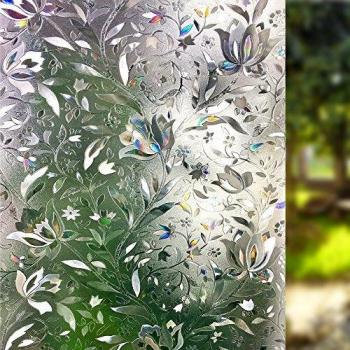 LEMON CLOUD Vinilos para Ventanas de 3D Efecto Semi-Privacidad Sin Pegamento Electrostatica Translucido Anti UV Vinilo para Cristal Decorativo Estático no Adhesivo para Oficina, Hogar 60x400cm
