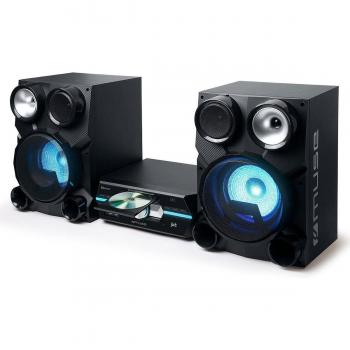 Muse M-80 DJ - Microcadena de 300W con CD, radio FM y Bluetooth para DJs