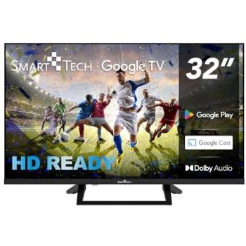 Televisor Smart Tech LED HD 32 (80 cm) Google TV 32HG01V HDMI USB Resolución 1366 x 768