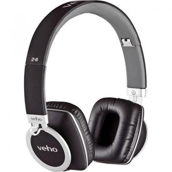 Veho Z8 Auriculares Plegables Negros con Micrófono y Diadema Ajustable