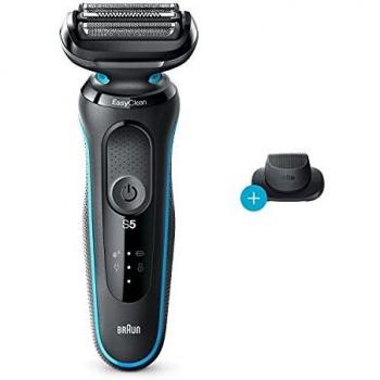 Braun Series 5 50-M1200s Afeitadora Eléctrica Hombre de Lámina con Recortadora de Precisión, Uso en Seco y Mojado, Recargable, Inalámbrica, Menta