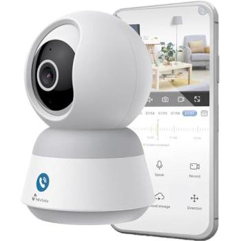 Cámara IP Motorizada Nivian 4MP QuadHD WiFi con Visión Nocturna 360°, Detección Humana IA y Audio Bidireccional