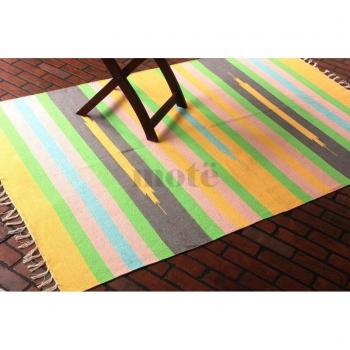 Viga 120 x 180 cm (4 'x6' hecho a mano multicolor rayas área alfombra, estilo: 2371
