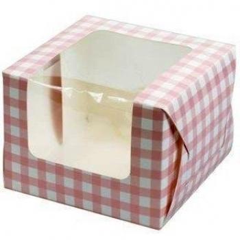 Culpitt M288517 - Caja cupcakes rosa vichy