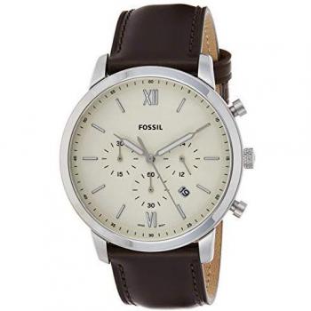 Fossil Reloj Cronógrafo para Hombre de Cuarzo con Correa en Cuero FS5380