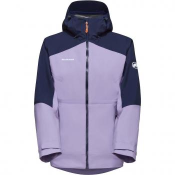 Chaqueta de montaña para mujer Mammut Convey Tour HS GORE-TEX con capucha, color lila/azul marino, ajuste regular