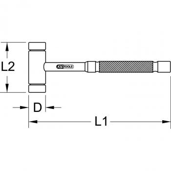 Martillo de mecánico BRONZEplus, 1100g KS Tools 963.2146