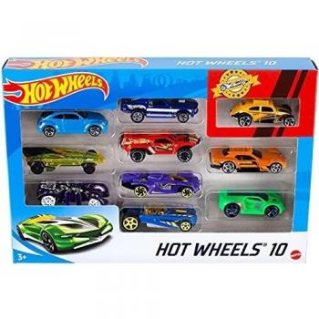 Pack de 10 vehículos Hot Wheels surtidos para coleccionar