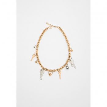 Stradivarius Multi-Key Gold Necklace OS