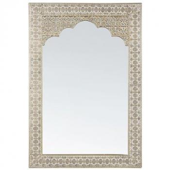 Espejo de Pared Rectangular Dorado 60 x 90 cm Diseño Moderno Marroquí