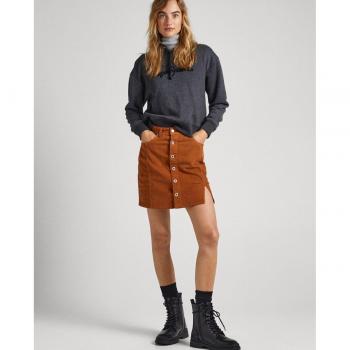 Falda corta de pana Pepe Jeans PL901076-859 para mujer en color naranja