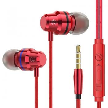 Auriculares metálicos con cable 4D, Super Bass, con micrófono para móviles iPhone, Xiaomi, Samsung y Huawei