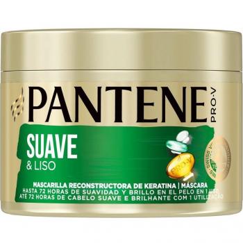 Pantene Pro-V Suave & Liso Mascarilla Capilar de Keratina, Tratamiento Reconstructor para Pelo Apagado y Encrespado 500 ml