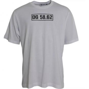 Dolce & Gabbana Authentic White Logo Short Sleeve T-Shirt - XL