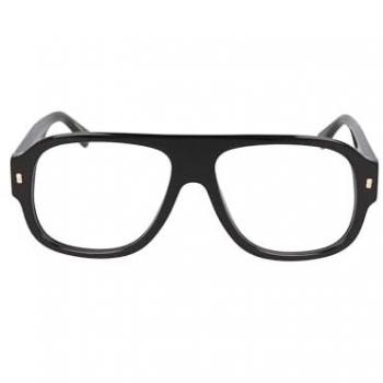 Dsquared2 D2 0125 Vintage Glamour Black Prescription Eyeglasses, Size 56 MM