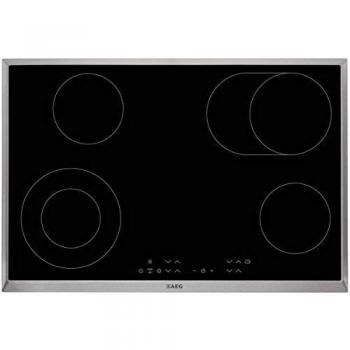 Placa Vitrocerámica AEG HK834060XB 80 cm Autárquica con Temporizador y Apagado Automático