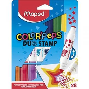 MAPED Color'Peps - Estuche de 8 Rotuladores de Doble Punta