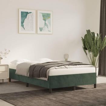 Estructura de cama terciopelo verde 120x190 cm Vidaxl