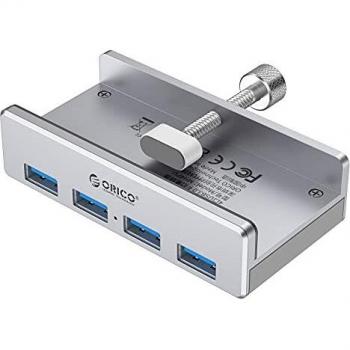 Hub USB ALLNET ALL-USB3-HUB-4-CLIP Plateado
