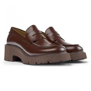 CAMPER Milah - Loafers for Women - Burgundy, size 42, Smooth leather; CAMPER Milah - Loafers for Women - Burgundy, size 11, Smooth leather