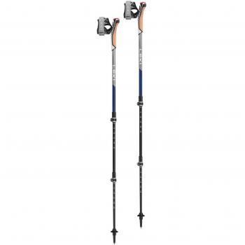 Bastones de trekking Leki Traveller Carbon gris azul (par)