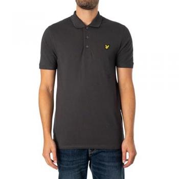 Lyle & Scott Plain Men's Polo Shirt - Gunmetal - XL - Organic Cotton
