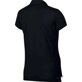 Nike W NKCT SS Pure Polo Shirt de Tenis, Mujer, Black/White, M