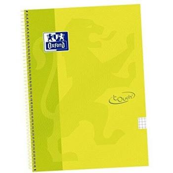 Oxford Touch - Pack de 5 cuadernos espiral, tapa extradura, color lima